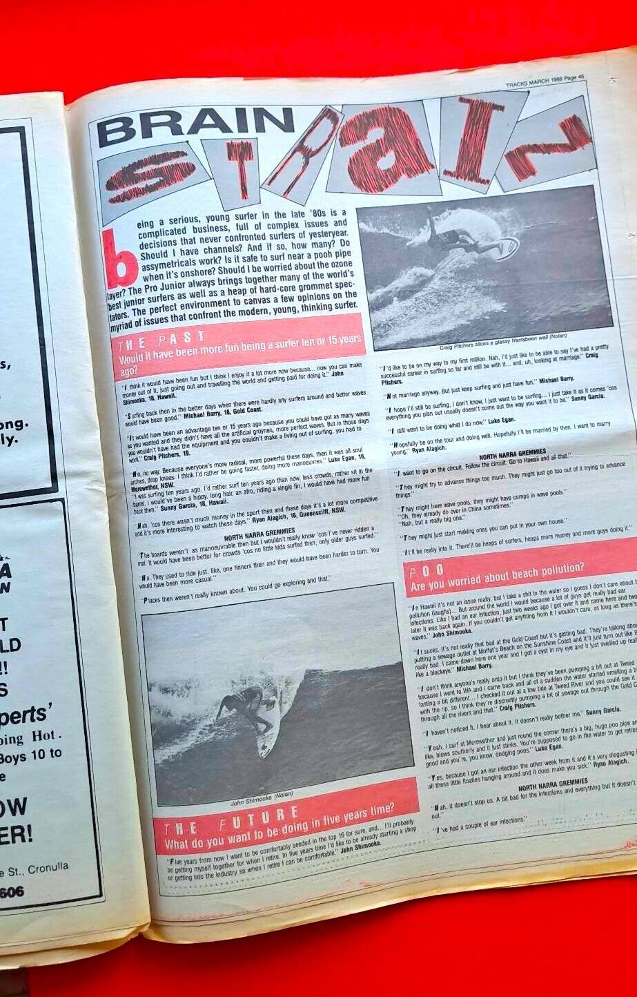 Tracks Magazine March 1988 Australian Surfing Luke Egan Top Grommets