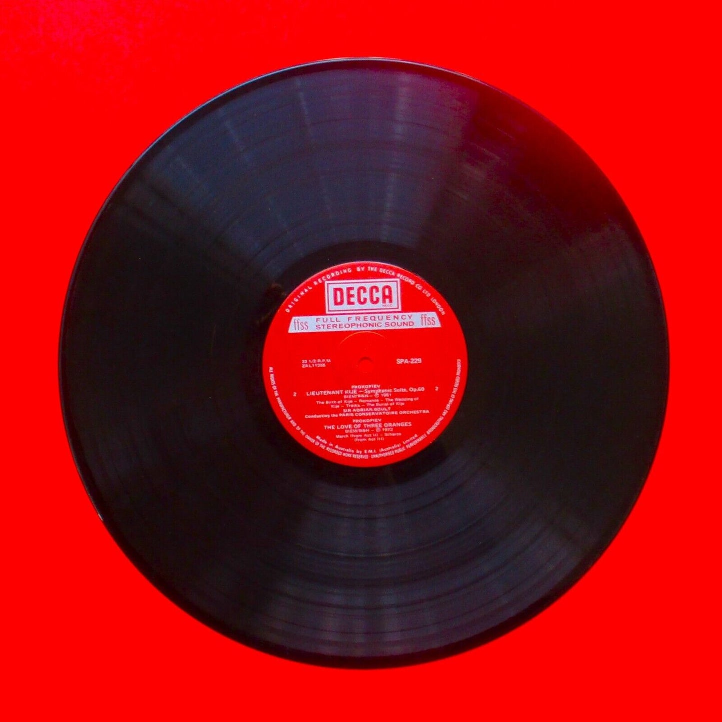 Mussorgsky Prokofiev Pictures At An Exhibition Lt. Kije The Love Of 3 Oranges LP