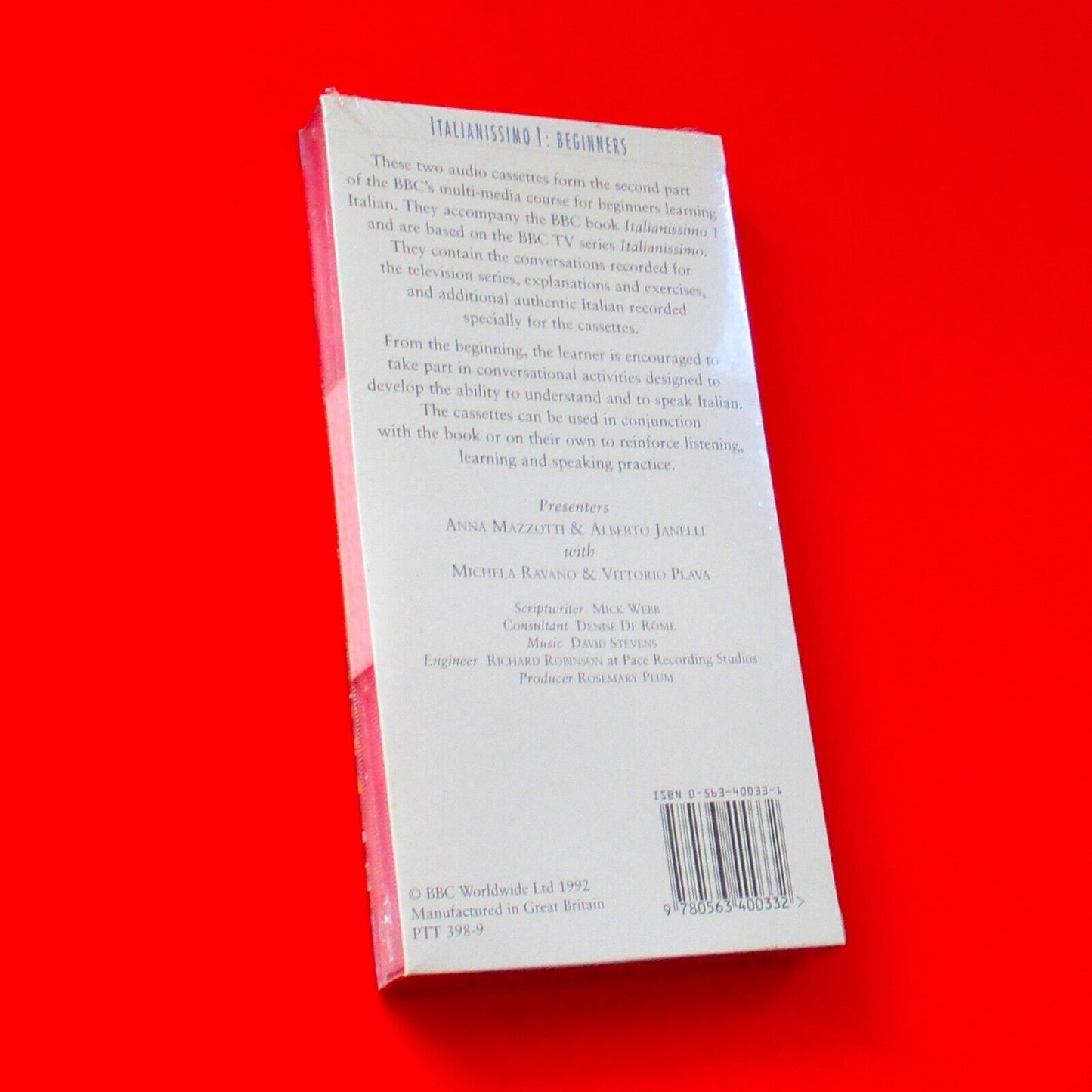 Italianissimo 1 Beginners BBC Italian Course Part 3 & 4 2xCassette Sealed 1992