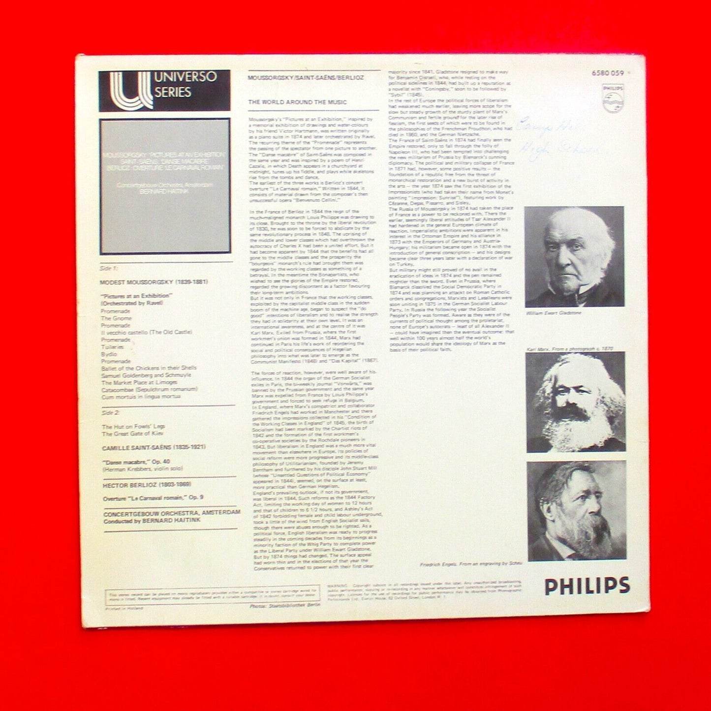 Moussorgsky Saëns Berlioz Pictures At An Exhibition Danse Macabre Le Carnaval LP