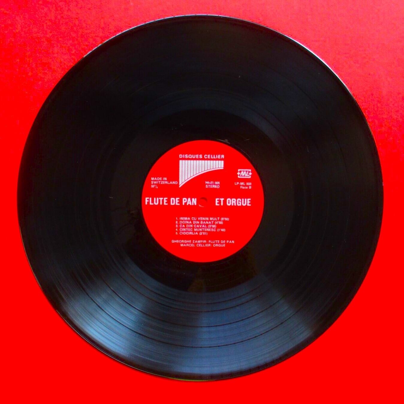 Gheorghe Zamfir Marcel Cellier Pan Flute And Organ Vol. 3 Vinyl Album LP Swiss