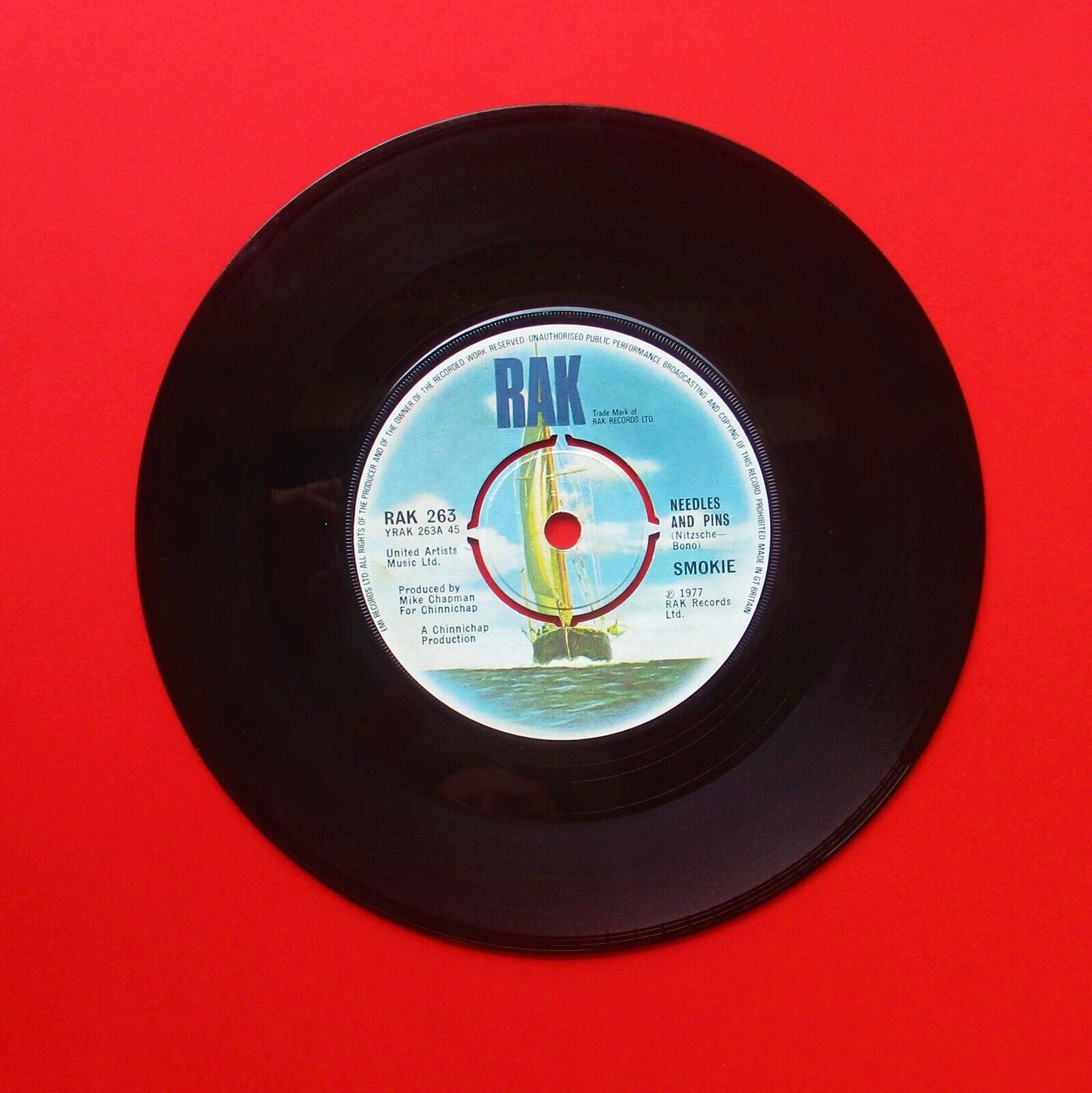 Smokie Needles And Pins 1977 UK 7" Vinyl Single