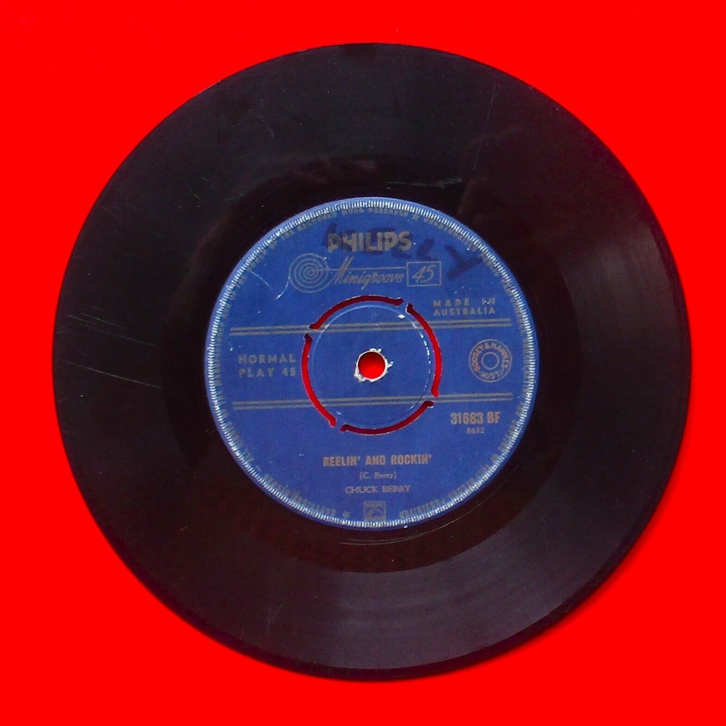 Chuck Berry Sweet Little Sixteen Vinyl 7" Single 1958 Australian