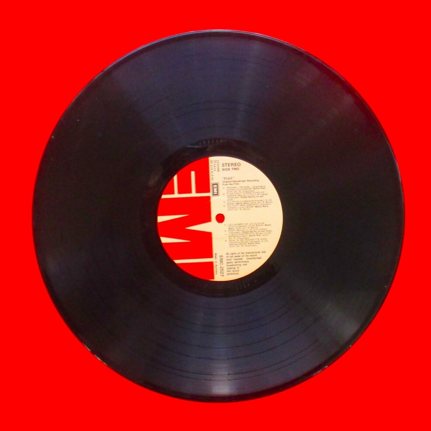 Édith Piaf & Betty Mars Piaf Original Soundtrack Vinyl Album LP 1974 Australian