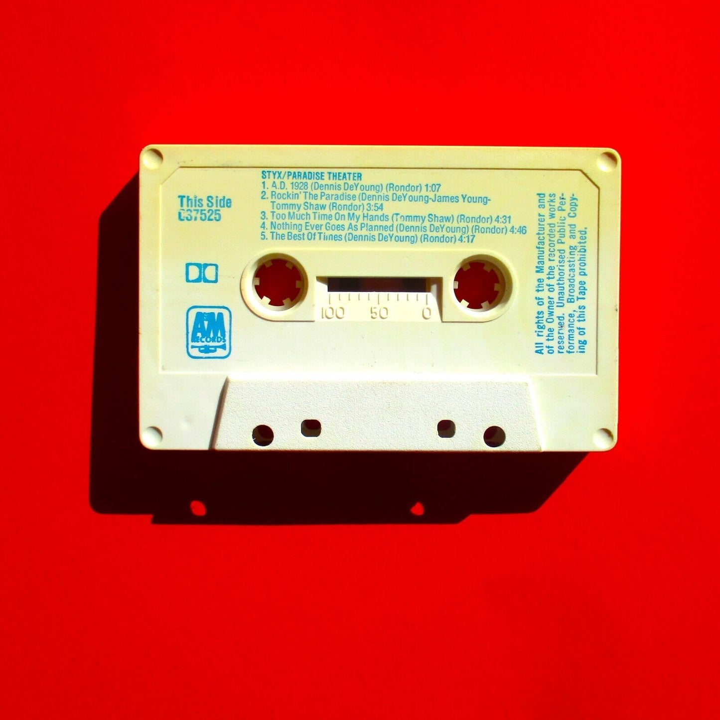 Styx Paradise Theatre 1980 Australian Cassette Album