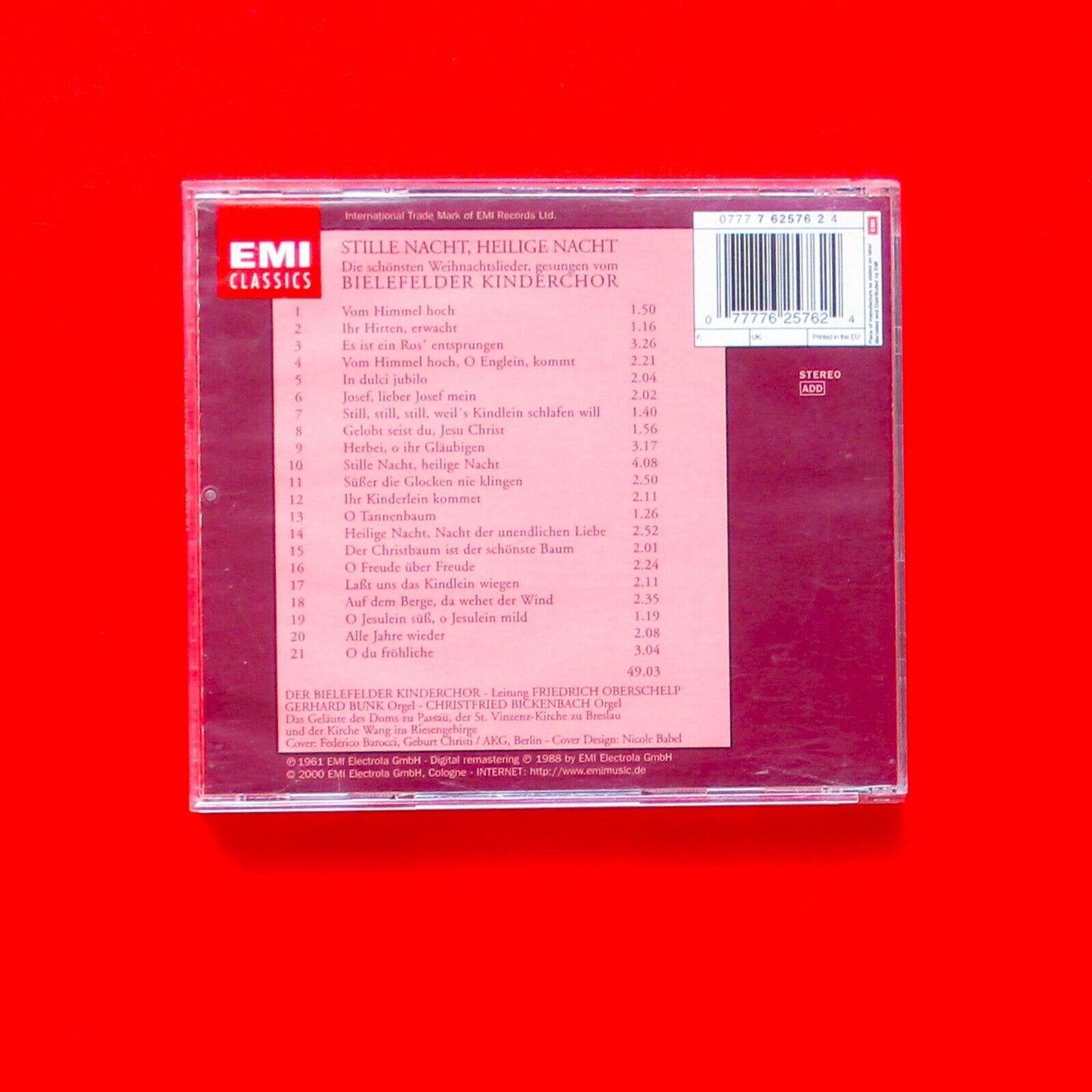 Silent Night Holy Night Bielefeld Children's Choir EMI Classics CD Album
