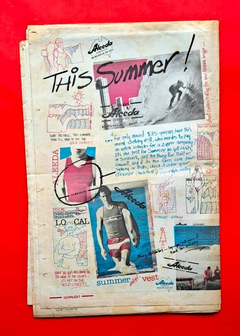 Line Up December 1983 Queensland Australia Surf Mag Nat Young Nicky Wood