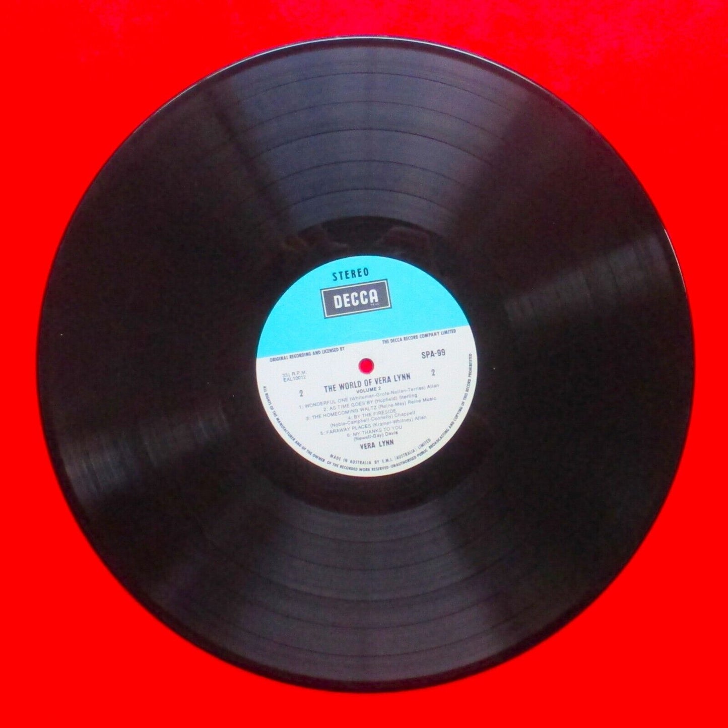 Vera Lynn The World Of Vera Lynn Vol. 2 Vinyl Album LP Australian Press