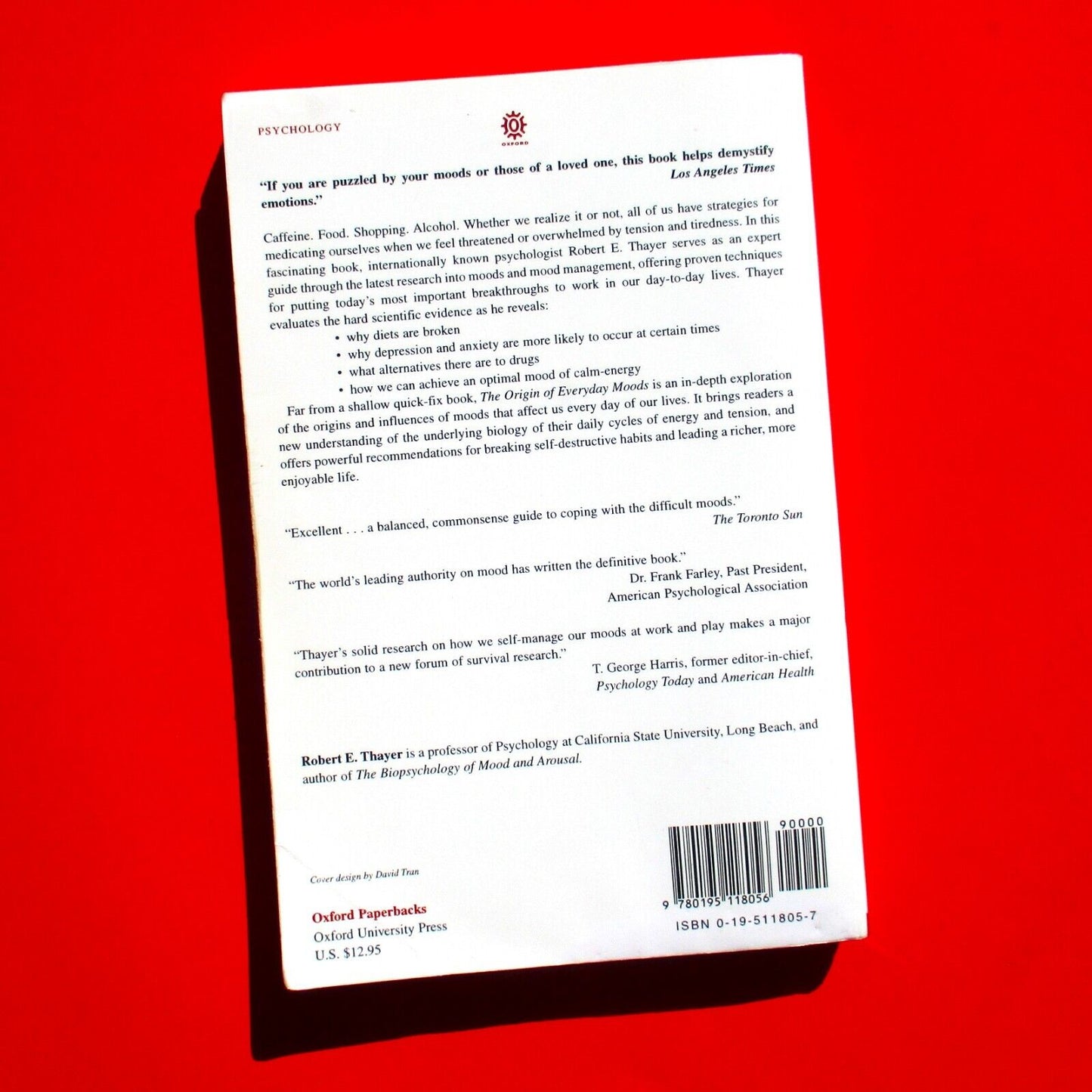 The Origin of Everyday Moods Managing Energy, Tension & Stress by Robert Thayer