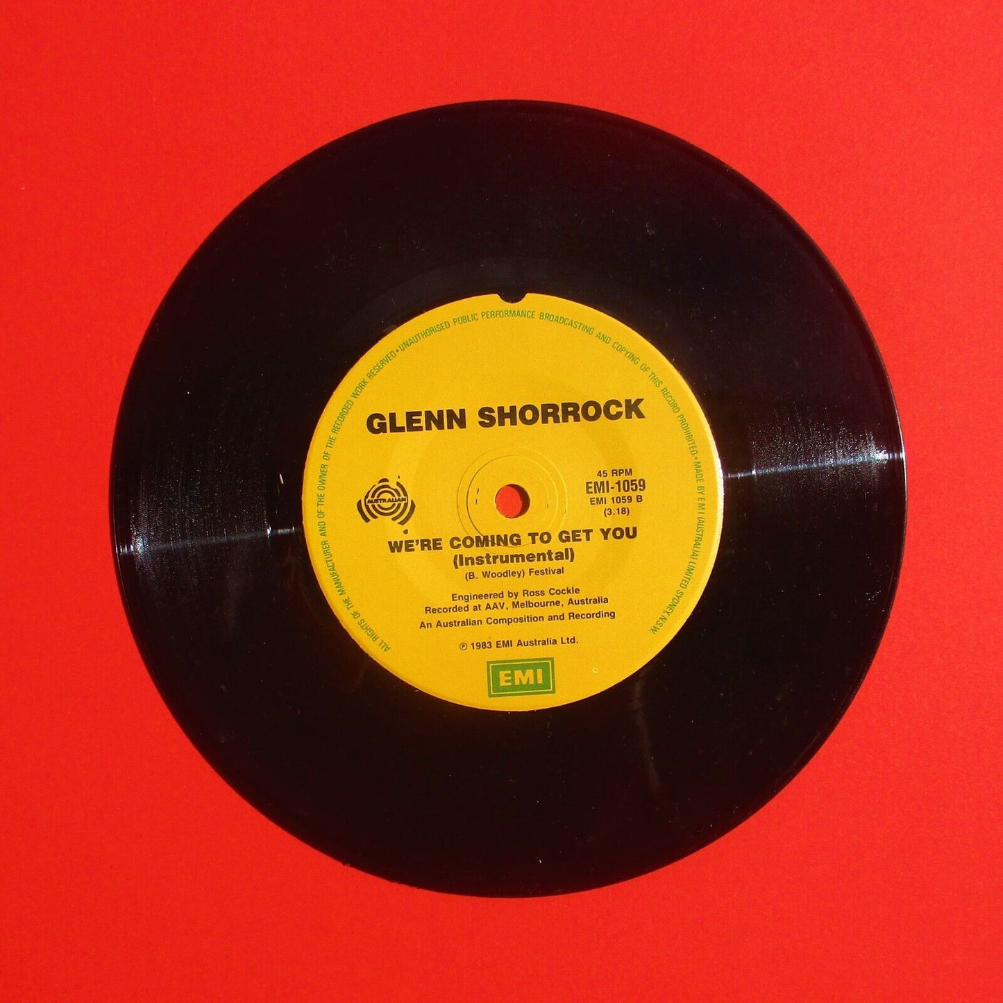Glenn Shorrock We're Coming To Get You 1983 Vinyl 7" Single