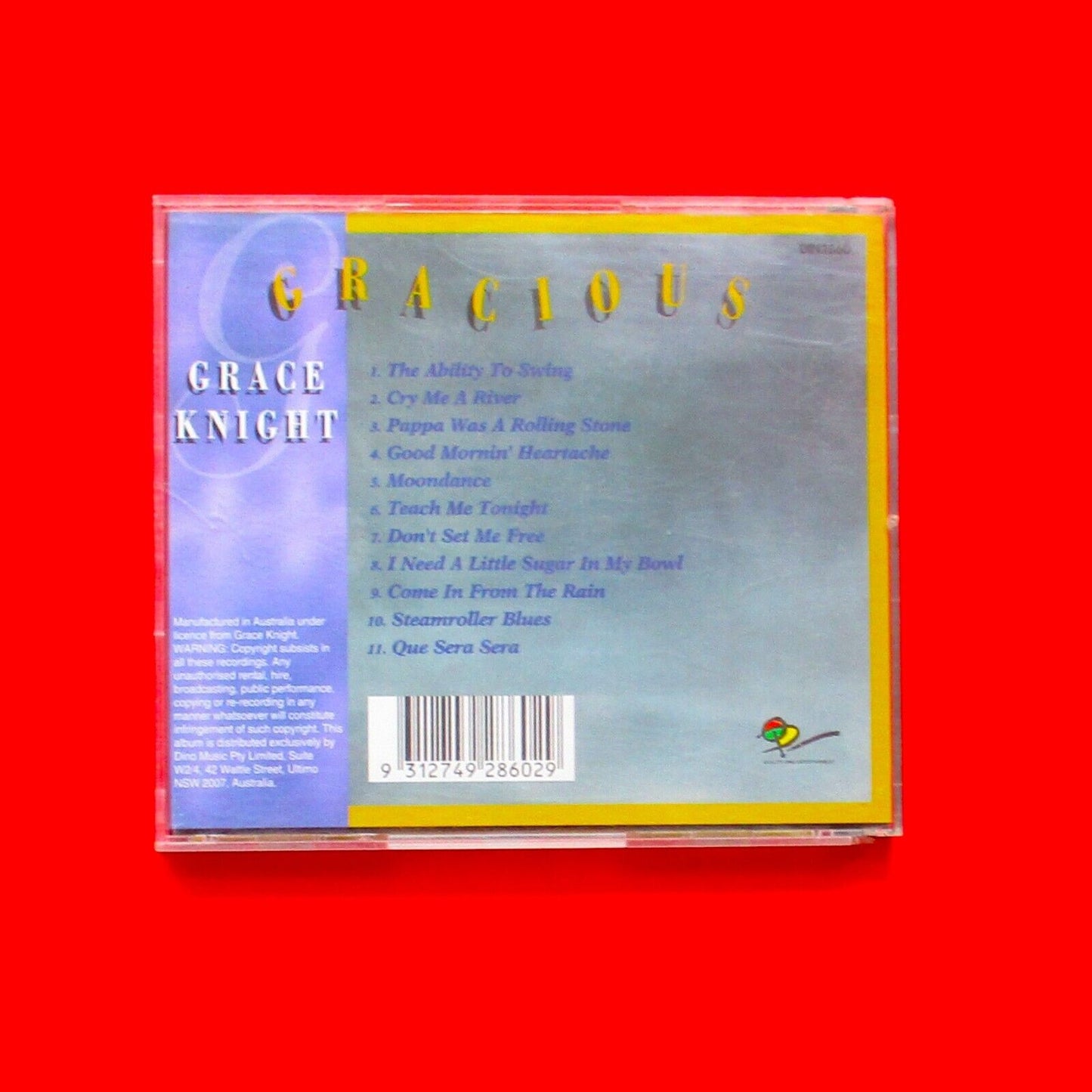 Grace Knight Gracious 1993 CD Album Australian Electronic, Jazz, Funk / Soul