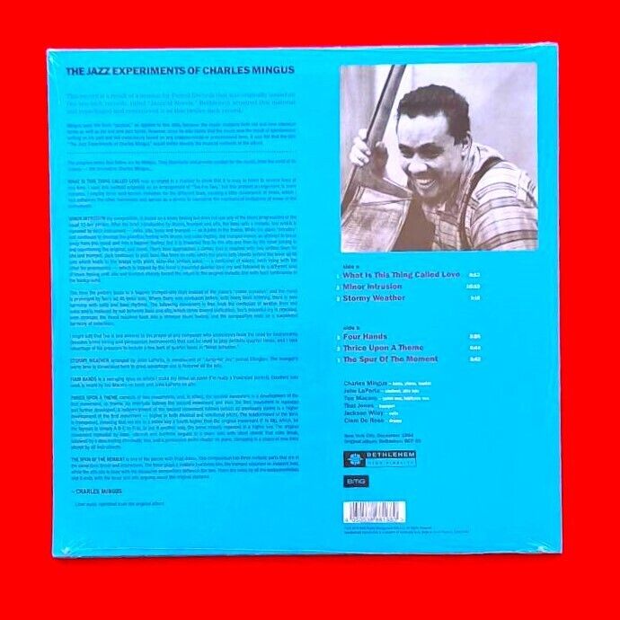 The Jazz Experiments Of Charles Mingus 180 Gram Thick Vinyl LP 2020 New Sealed