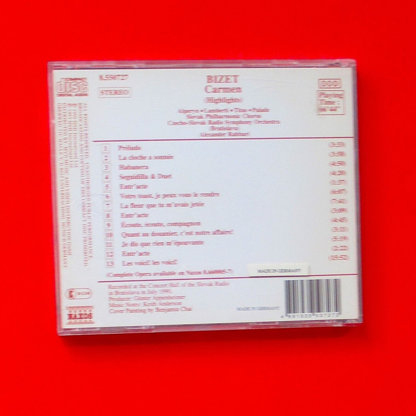 Georges Bizet Carmen Highlights 1993 CD Album Classical