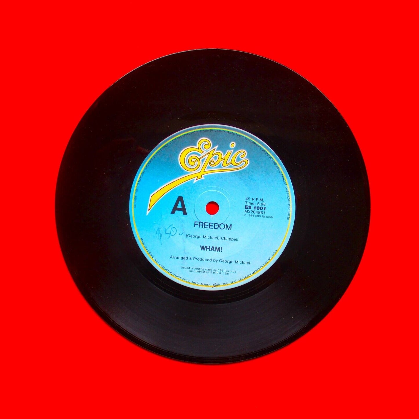 Wham! Freedom 7" Vinyl Single 1984 Epic
