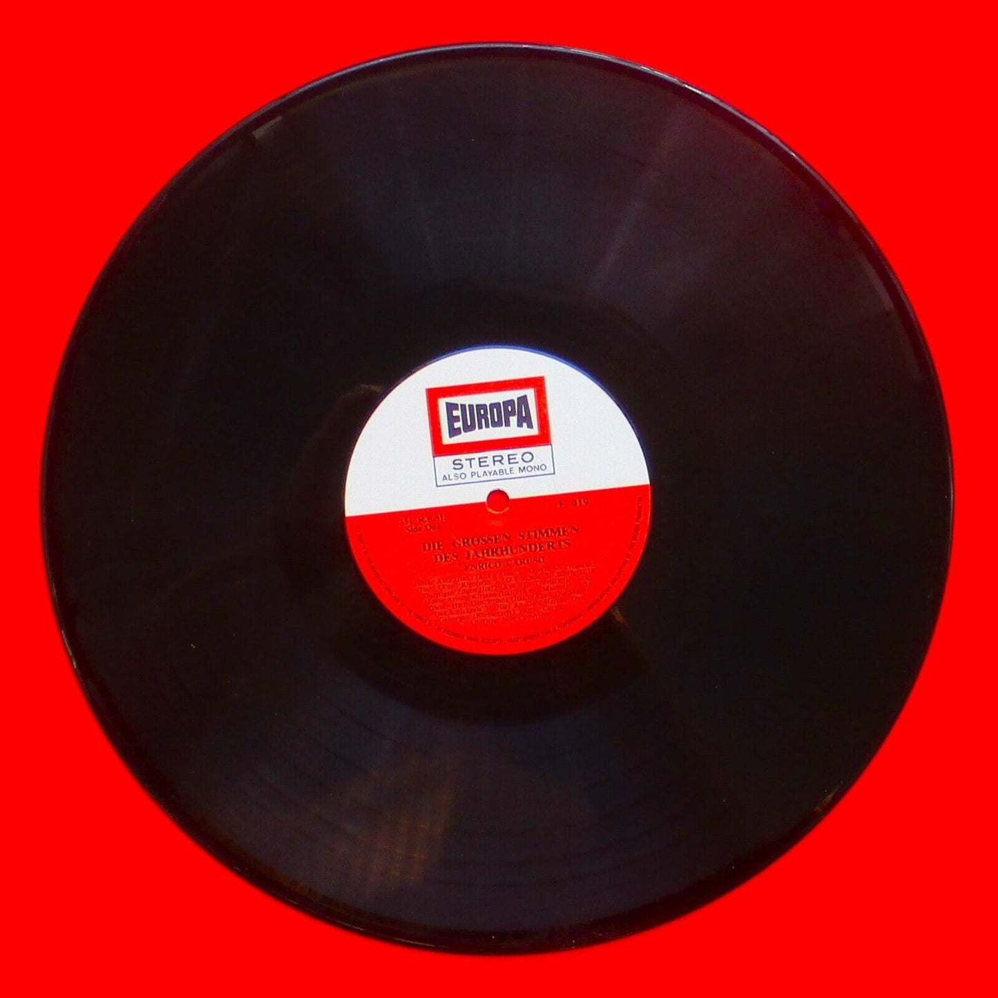 Enrico Caruso Enrico Caruso Vinyl Album LP 1971 Australia Classical Opera