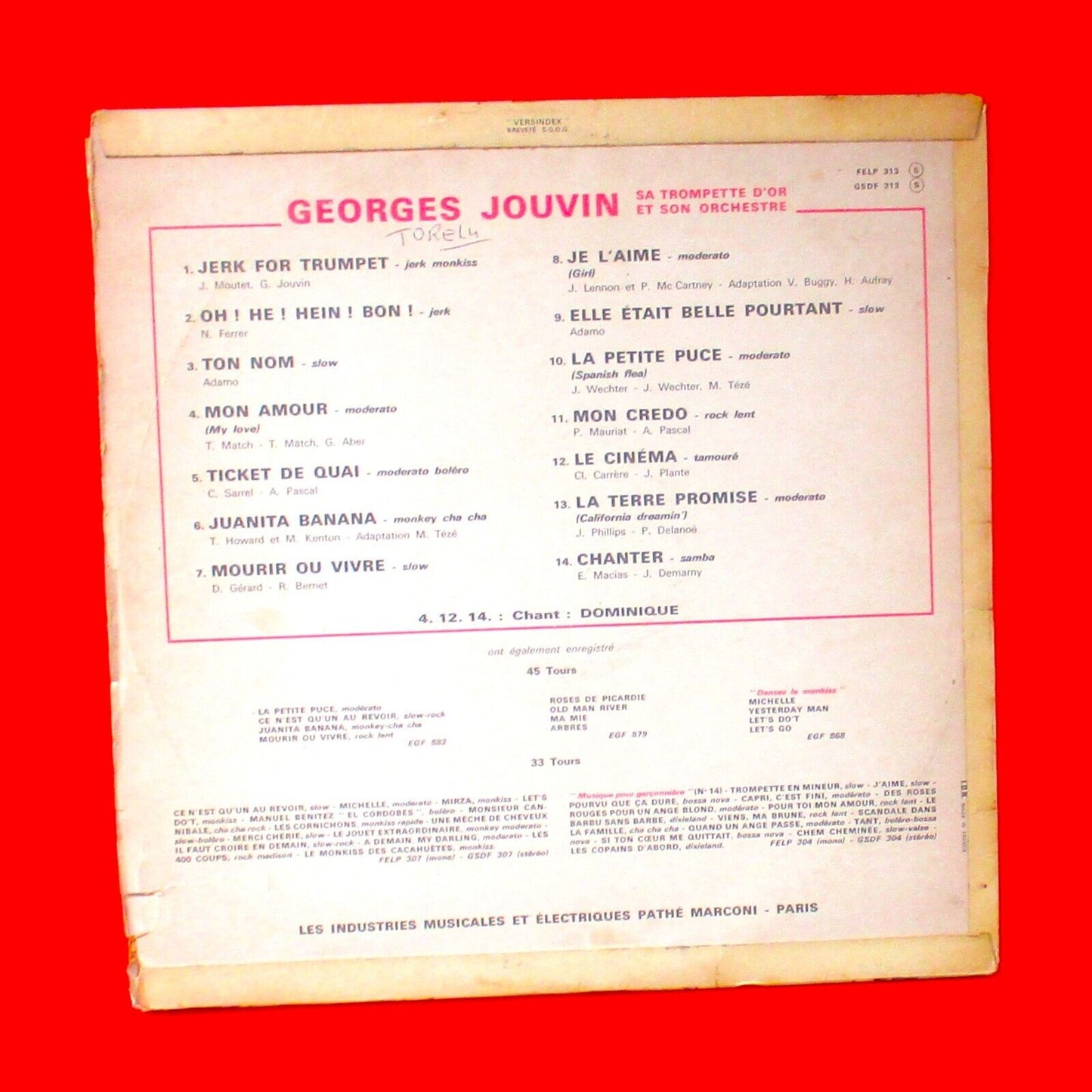 Georges Jouvin Vacances- Party Vinyl Album LP French Latin Pop