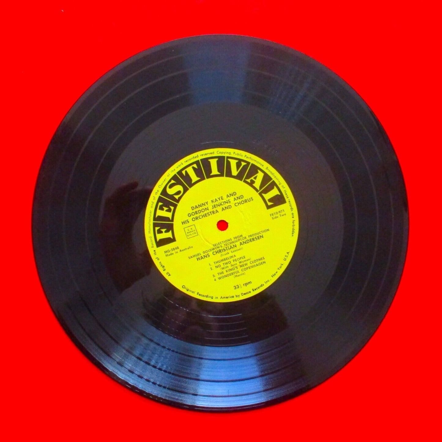 Danny Kaye Sings Hans Vinyl 10" Australian Press Folk Fairy Tales