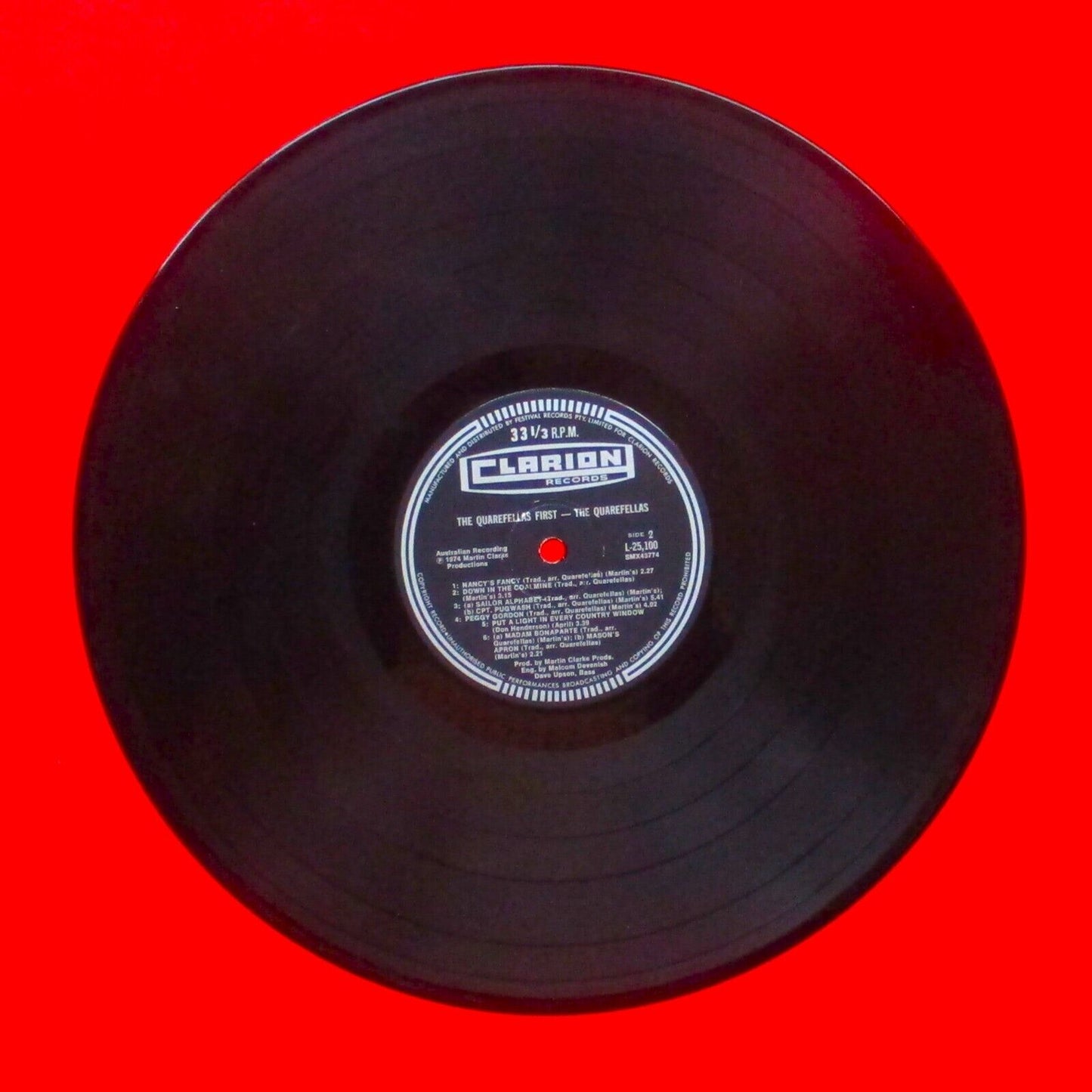 The Quarefellas Governor Broome Folk Club Vinyl LP 1974 Australian Signed