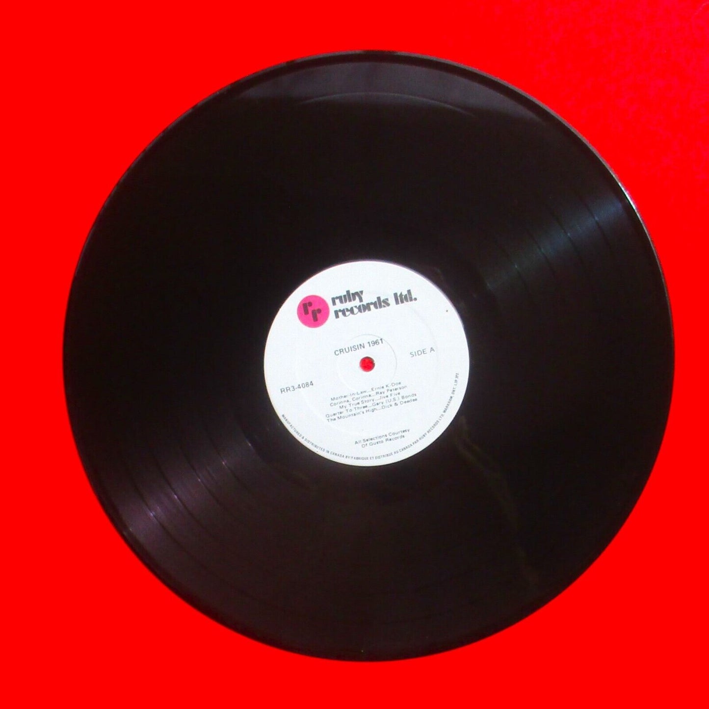 Cruisin' 1961 Vinyl Compilation Album LP 1981 Canada Pressing