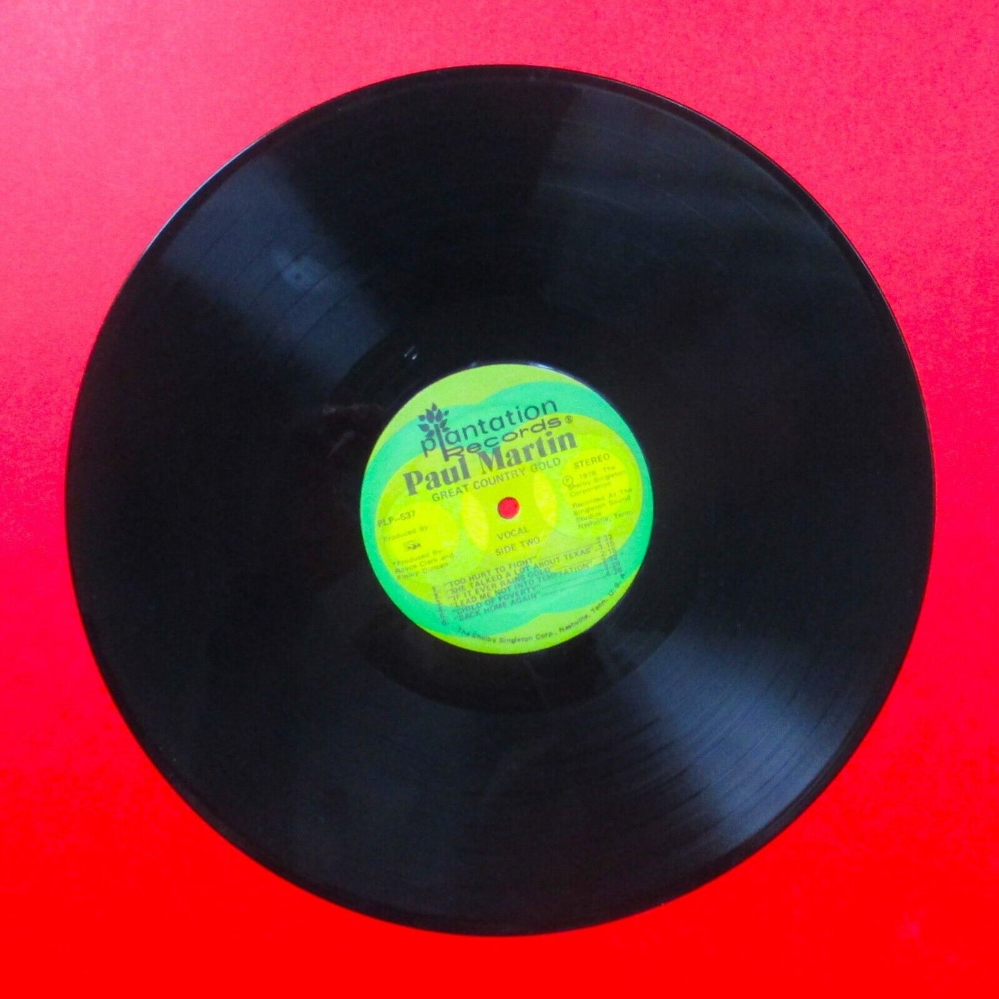 Paul Martin Great Country Gold Vinyl Album LP 1979