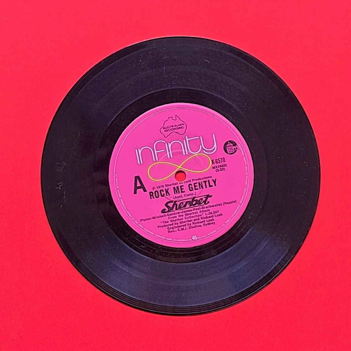 Sherbet You've Got The Gun / Rock Me Gently 1976 Vinyl 7" Single Australian