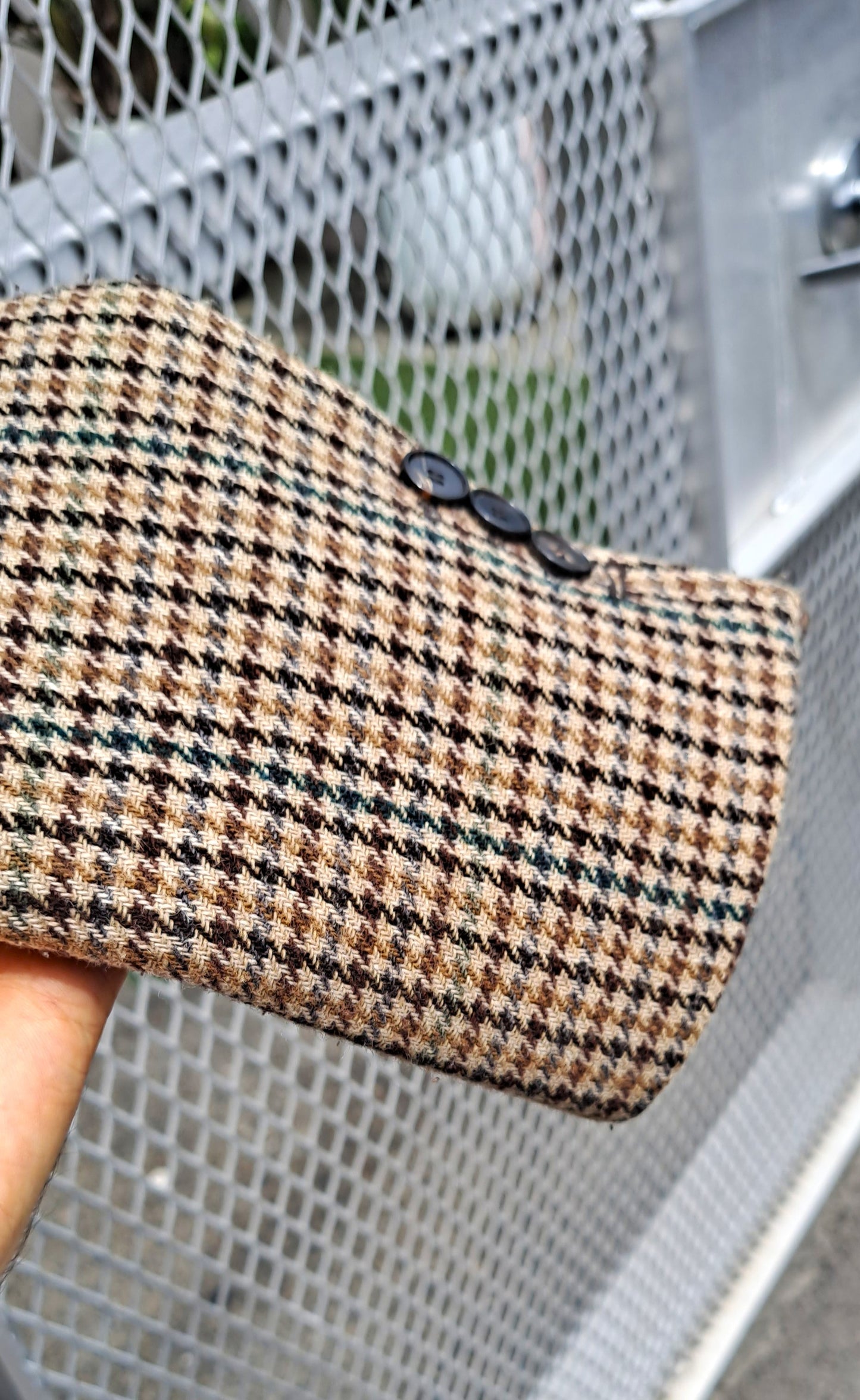 Recto Brown Wool‑Blend Houndstooth Blazer — Mens (2021) K‑fashion