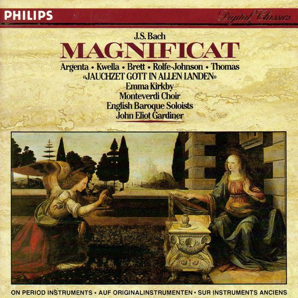 J.S. Bach* - Monteverdi Choir*, English Baroque Soloists*, John Eliot Gardiner, Argenta*, Kwella*, Brett*, Rolfe-Johnson*, Thomas* / Emma Kirkby : Magnificat / "Jauchzet Gott In Allen Landen" (CD, Album)