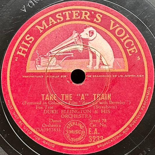 Duke Ellington And His Orchestra : Take The "A" Train / Just A-Settin' And A-Rockin' (Shellac, 10")