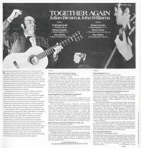 Julian Bream & John Williams (7) : Together Again (LP, Album)