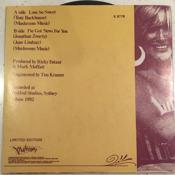Renee Geyer : Love So Sweet (7", Single, Ltd)