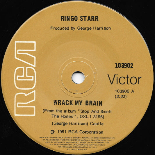 Ringo Starr : Wrack My Brain (7", Single)