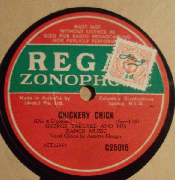 George Trevare And His Dance Music* : That's For Me / Chickery Chick (Shellac, 10")