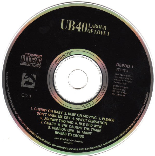 UB40 : Labour Of Love Parts I + II (2xCD, Comp)