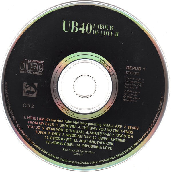 UB40 : Labour Of Love Parts I + II (2xCD, Comp)
