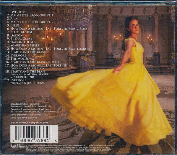 Alan Menken, Howard Ashman And Tim Rice : Beauty And The Beast (Original Motion Picture Soundtrack) (CD, Album)
