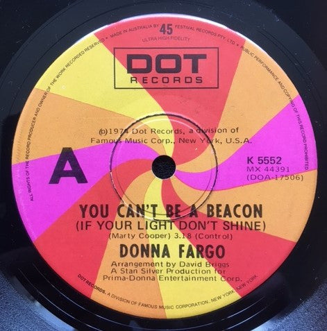 Donna Fargo : You Can't Be A Beacon (If Your Light Don't Shine) (7")