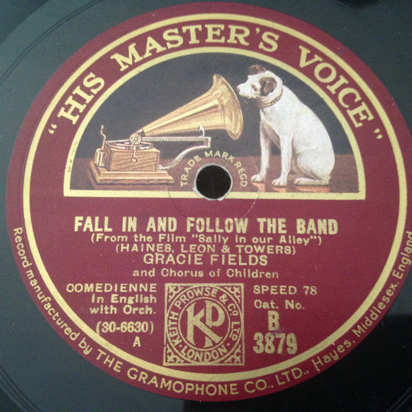 Gracie Fields : Fall In And Follow The Band / Sally (Shellac, 10")