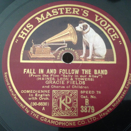 Gracie Fields : Fall In And Follow The Band / Sally (Shellac, 10")
