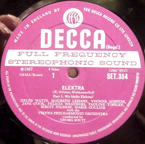 Richard Strauss - Nilsson*, Resnik*, Collier*, Krause*, Vienna Philharmonic Orchestra* - Georg Solti : Elektra (2xLP + Box)