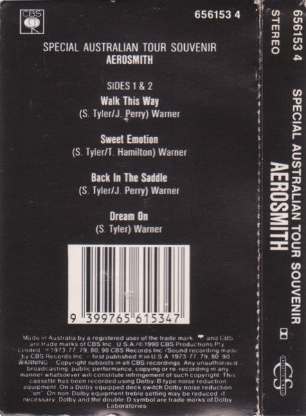 Aerosmith : Special Australian Tour Souvenir (Cass, Dol)