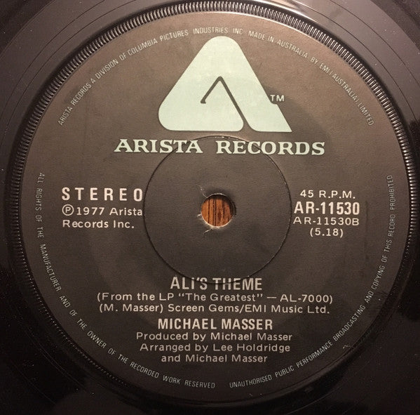 George Benson / Michael Masser : The Greatest Love Of All / Ali's Theme (7", Single, Promo)