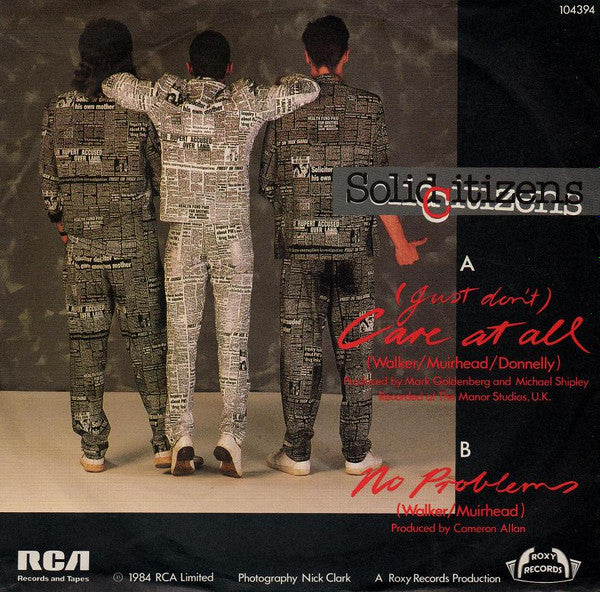Solid Citizens : (Just Don't) Care At All (7")