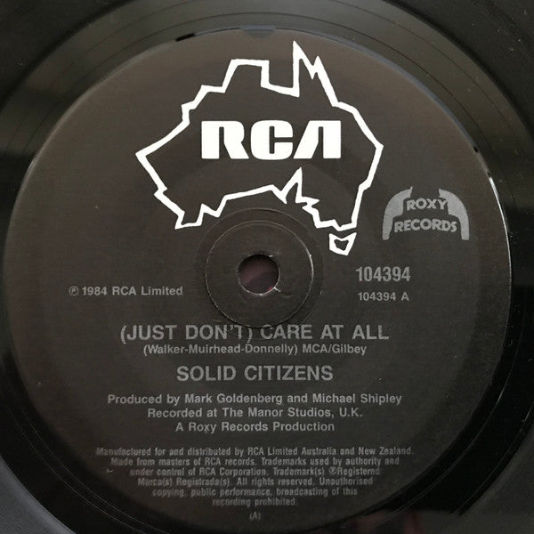Solid Citizens : (Just Don't) Care At All (7")