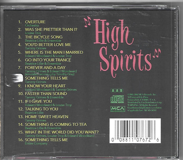 Beatrice Lillie, Tammy Grimes, Edward Woodward : High Spirits (CD, Album)