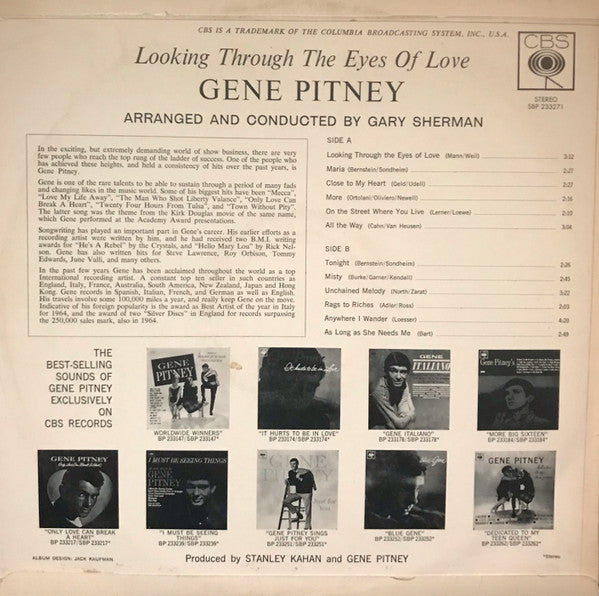 Gene Pitney : Looking Through The Eyes Of Love (LP, Album)