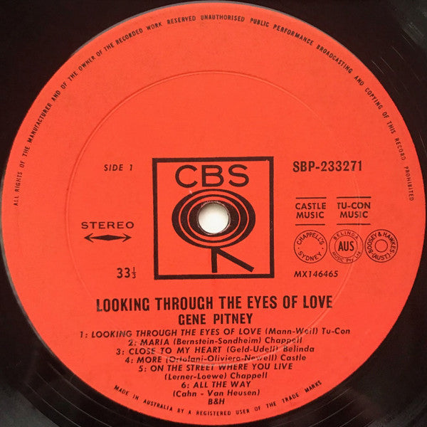 Gene Pitney : Looking Through The Eyes Of Love (LP, Album)
