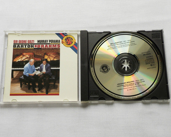 Sir Georg Solti*, Murray Perahia, Bartok*, Brahms*, Corkhill*, Glennie* : Sonata For 2 Pianos & Percussion / Haydn Variations For 2 Pianos (CD, Album)