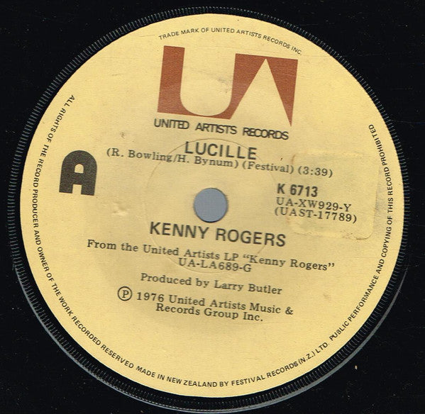 Kenny Rogers : Lucille (7", Single)