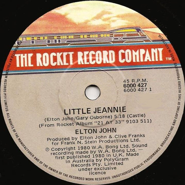 Elton John : Little Jeannie (7", Single)