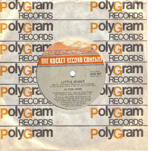 Elton John : Little Jeannie (7", Single)